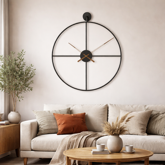 Grande Horloge Murale Design Moderne – Élégance Minimaliste