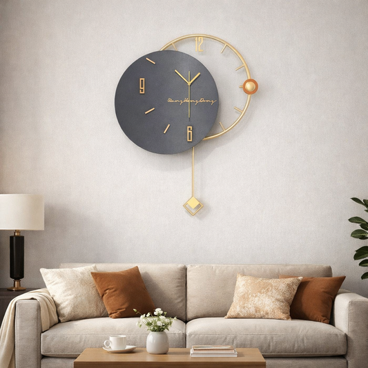 Grande Horloge Murale Design Nordique 3D – Style Contemporain