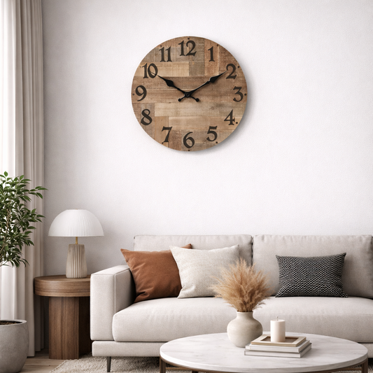 Horloge Murale en Bois Vintage