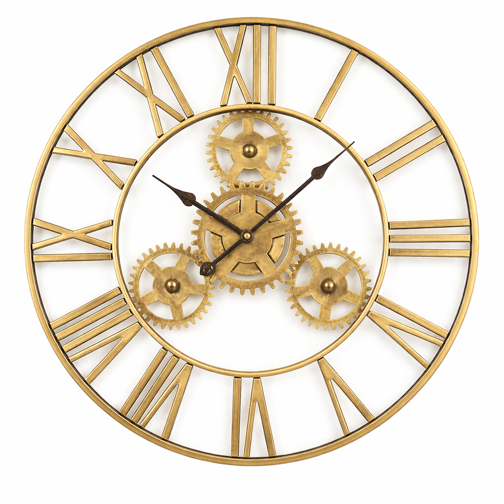 Horloge Murale Vintage Engrenages- Décoration Murale Rétro Élégante