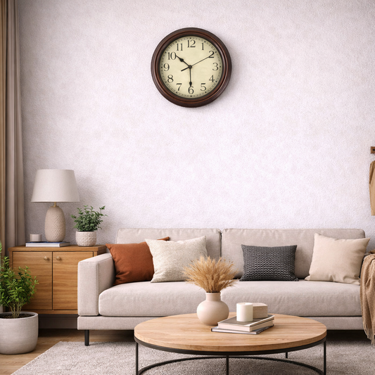 Horloge Murale Silencieuse Vintage Années 60 – Design Rétro Américain