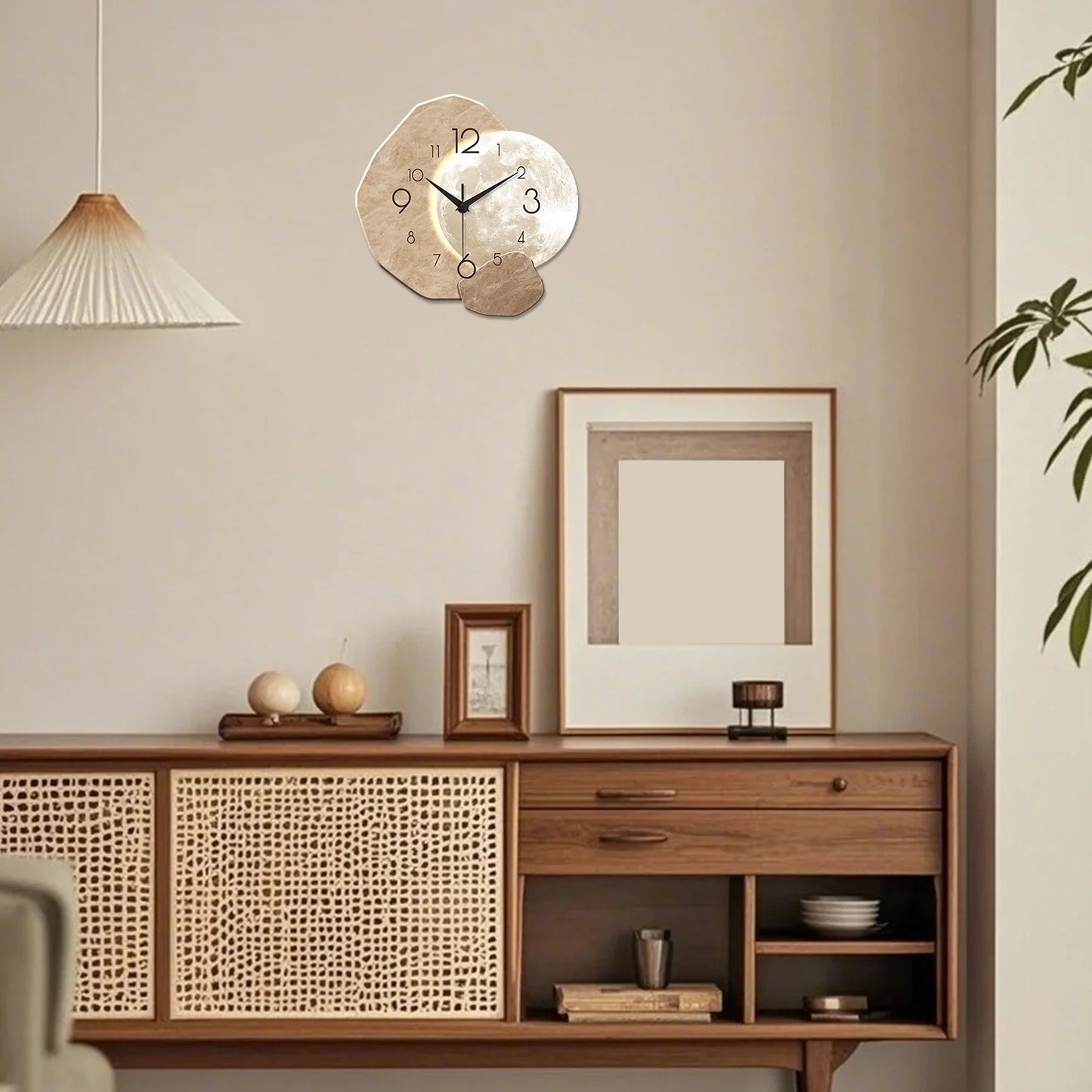 Horloge murale design lunaire