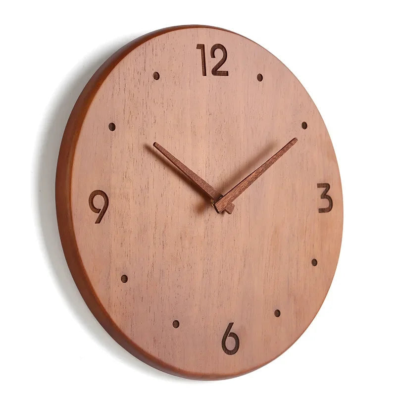 Horloge Murale Japonaise en Bois Massif