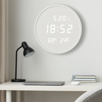 Horloge murale digitale en bois- Horloge numérique