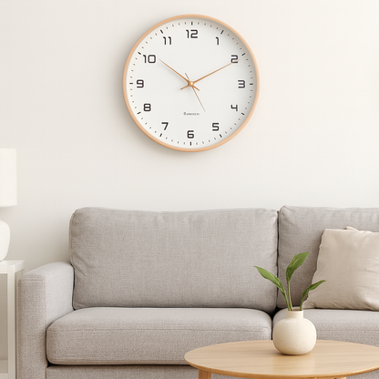 Horloge murale design en bois massif