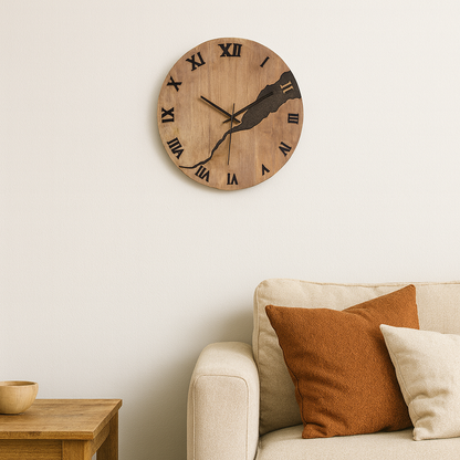 Horloge murale en bois design