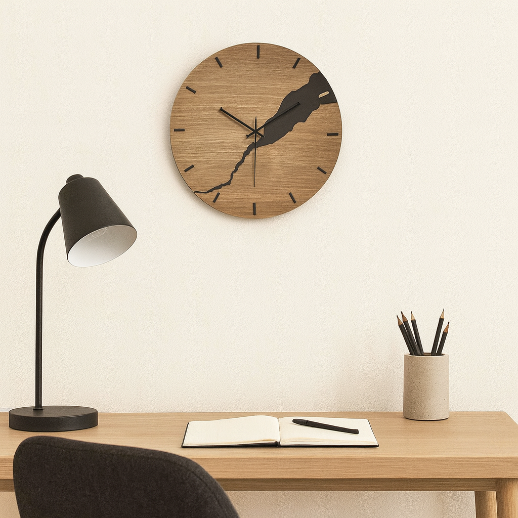 Horloge murale en bois design