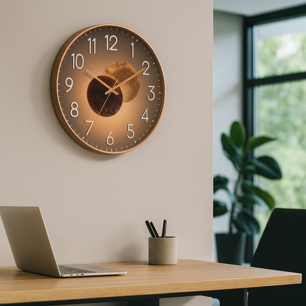 Horloge murale design transparente