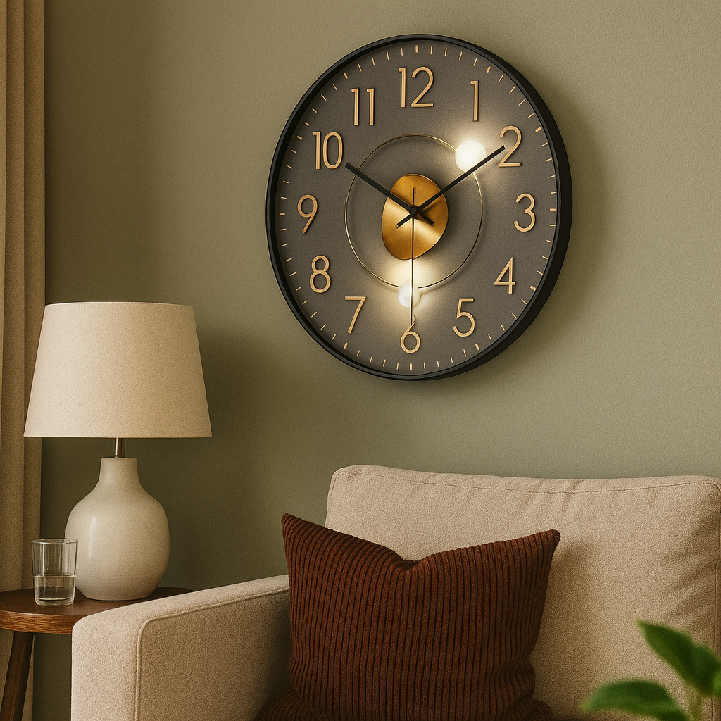 Horloge murale design transparente