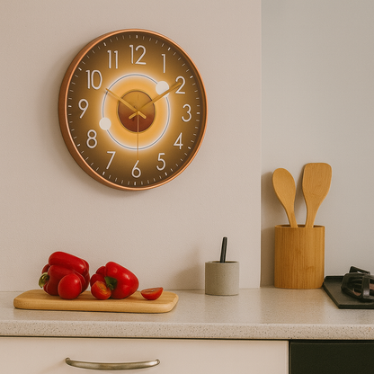 Horloge murale design transparente