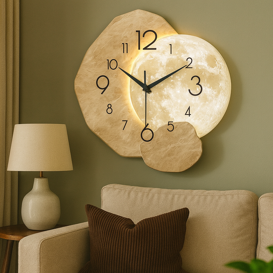 Horloge murale design lunaire