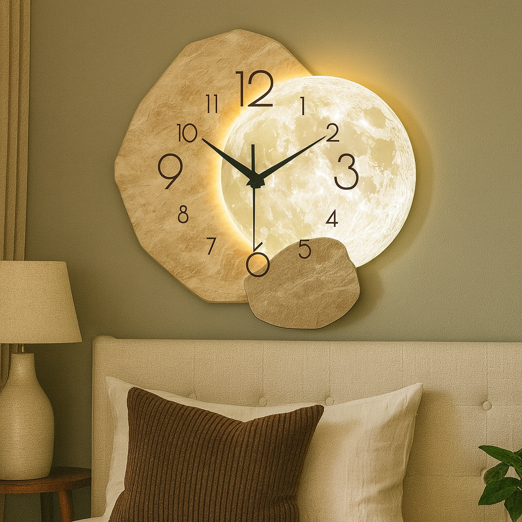Horloge murale design lunaire