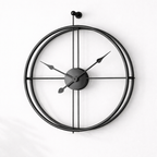 Grande Horloge Murale Design à Anneaux Sphériques