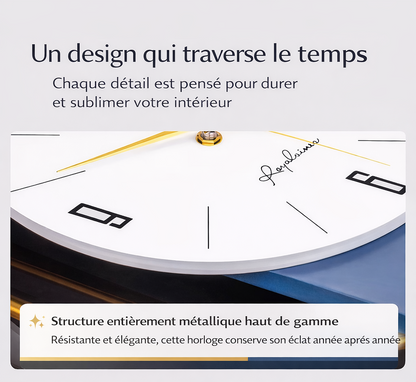 Grande Horloge Murale Design Luxe – Style Contemporain