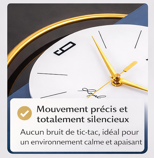 Grande Horloge Murale Design Luxe – Style Contemporain