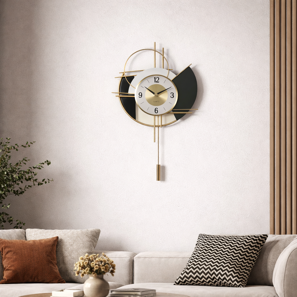 Grande Horloge Murale Design Nordique – Décoration Nordique