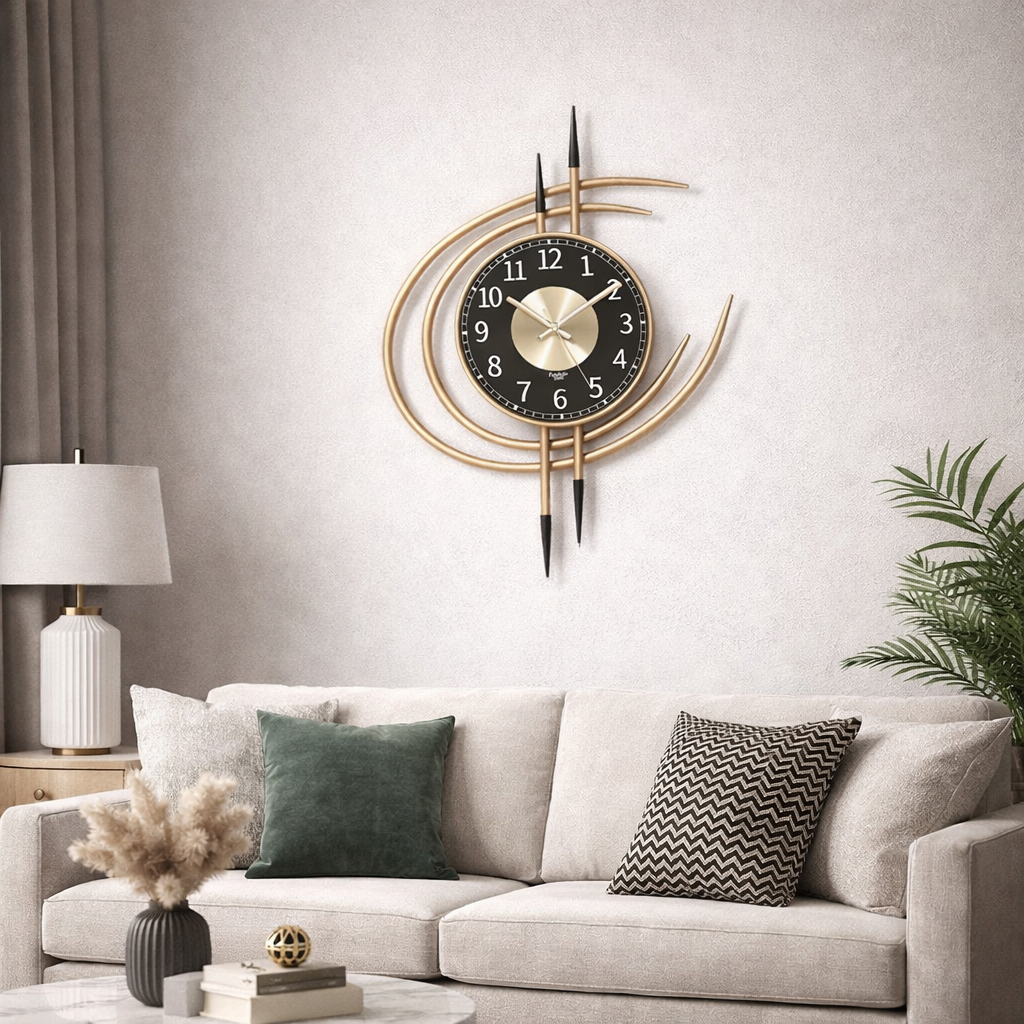 Grande Horloge Murale Design Nordique – Décoration Contemporaine