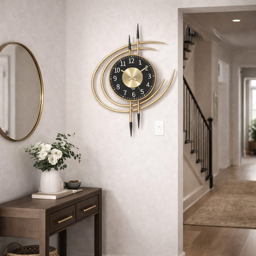 Grande Horloge Murale Design Nordique – Décoration Contemporaine