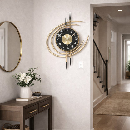 Grande Horloge Murale Design Nordique – Décoration Contemporaine