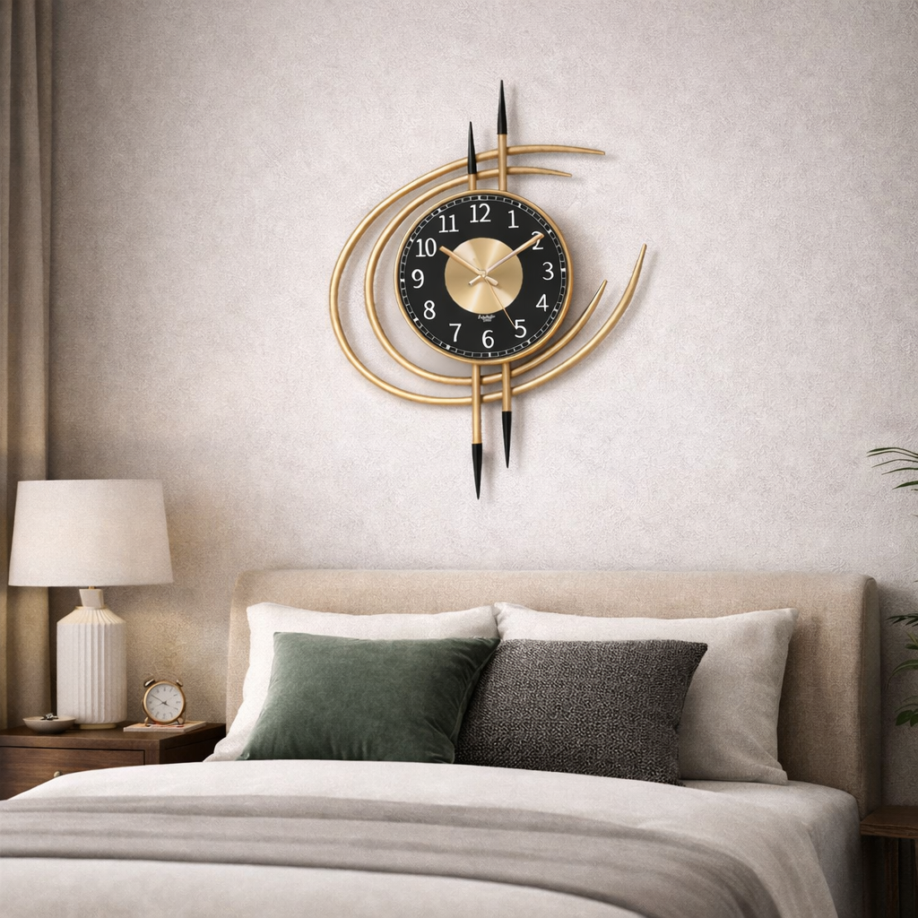 Grande Horloge Murale Design Nordique – Décoration Contemporaine
