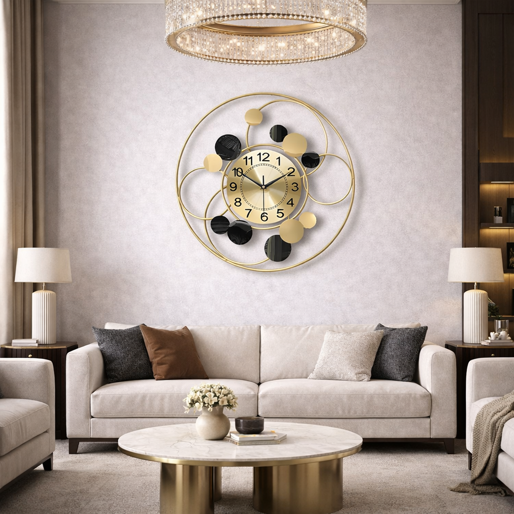 Grande Horloge Murale Design Contemporain