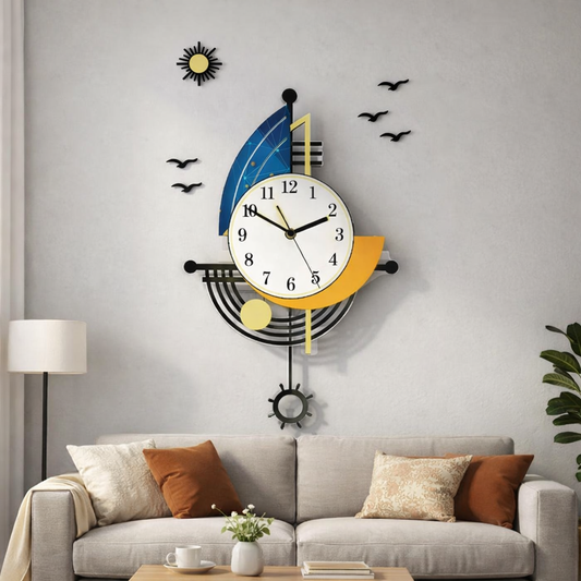 Grande Horloge Murale Design Décorative- Design Luxe