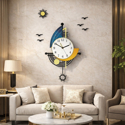 Grande Horloge Murale Design Décorative- Design Luxe