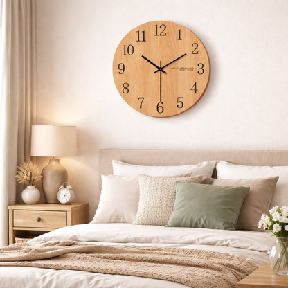 Horloge Murale Moderne en Bois Design Épuré