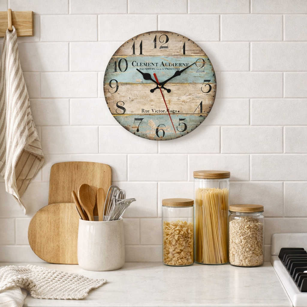 Horloge Murale Vintage en Bois Style Européen – Style Retro