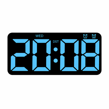 Horloge Murale Digitale LED Minimaliste – Silencieuse