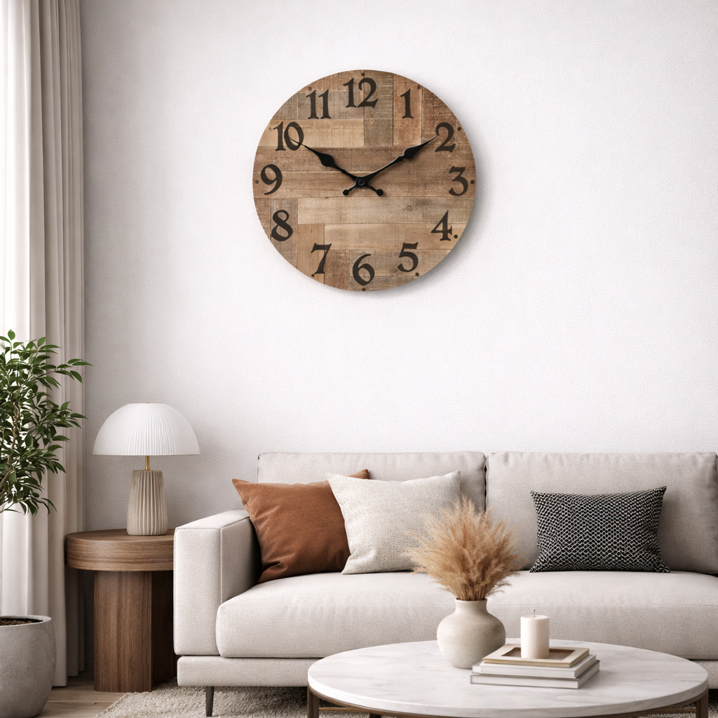 Horloge Murale en Bois Vintage