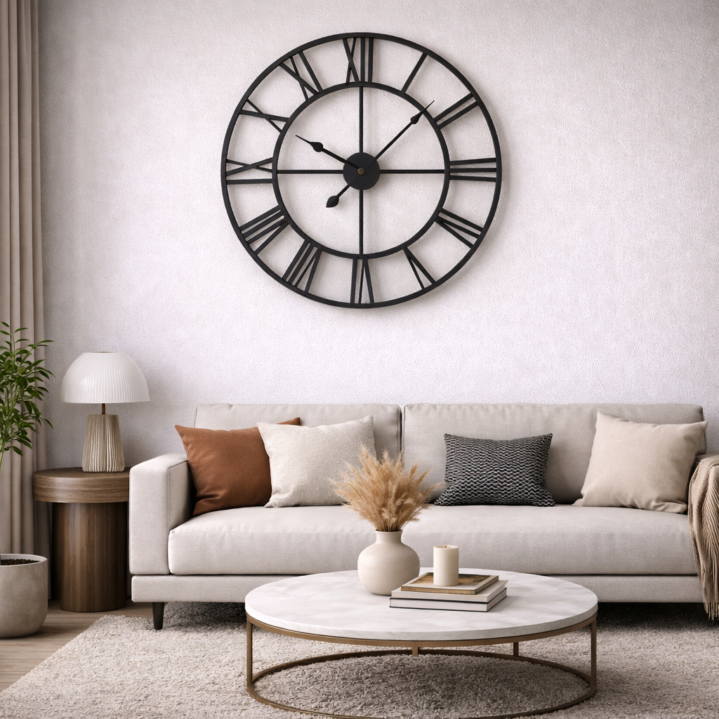 Horloge Murale Vintage en Métal– Design Antique