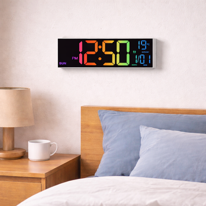 Horloge Murale Digitale LED  – Grand Affichage