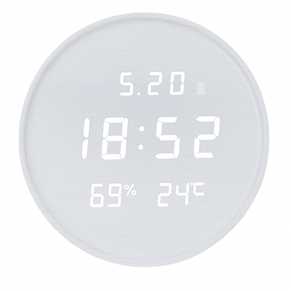 Horloge murale digitale en bois- Horloge numérique