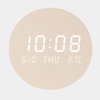 Horloge Murale digitale LED en Bois – Design Minimaliste