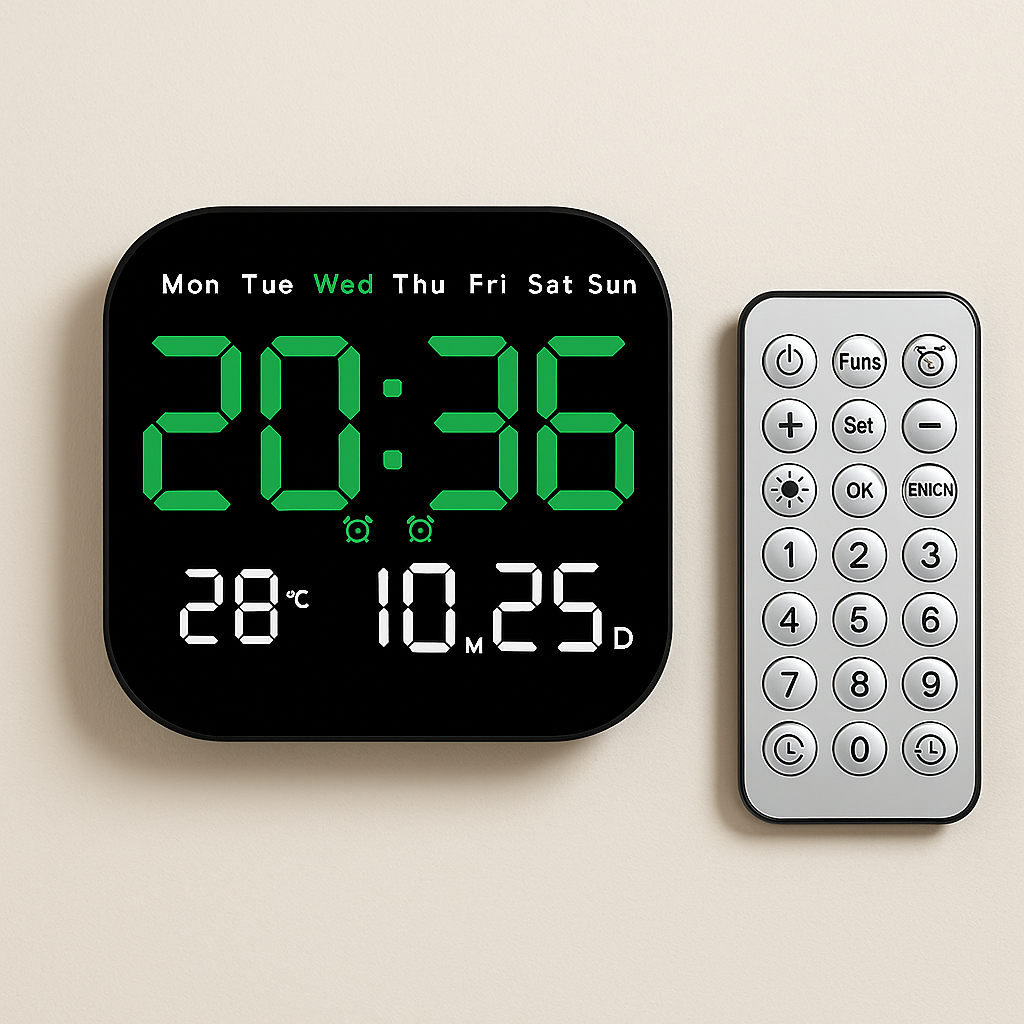 Horloge Murale Digitale LED Moderne