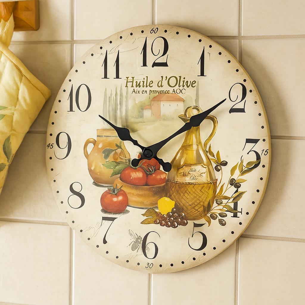 Horloge Murale Vintage Rétro Provence
