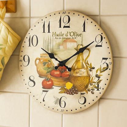 Horloge Murale Vintage Rétro Provence