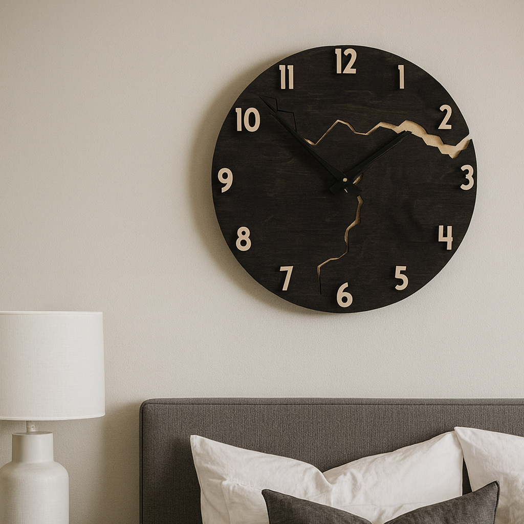 Horloge murale en bois design