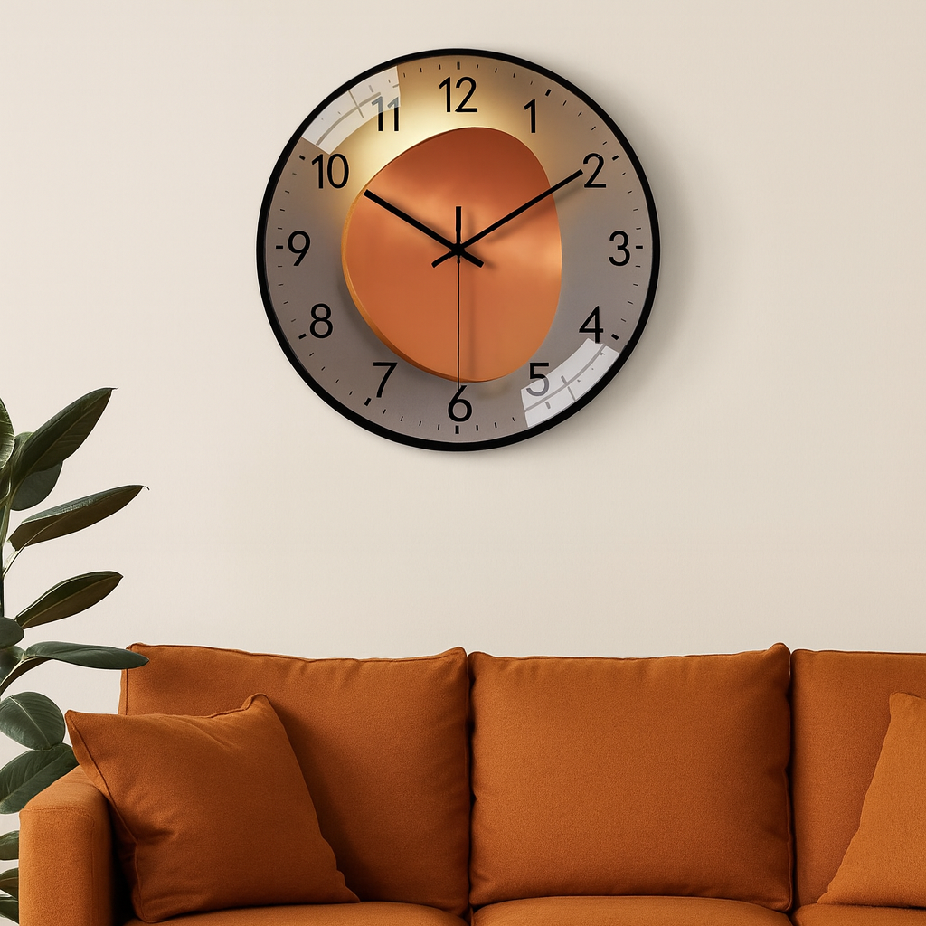Horloge murale design transparente