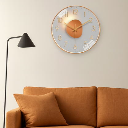 Horloge murale design transparente