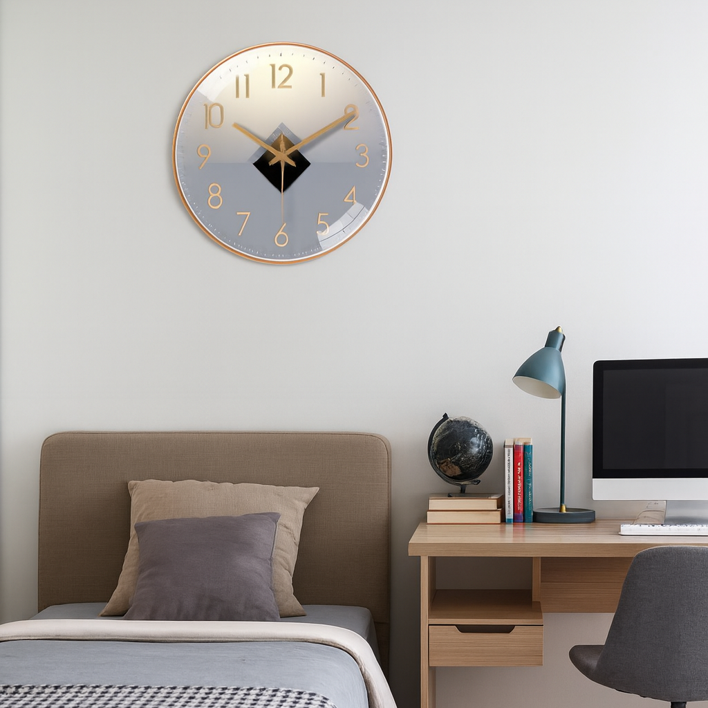 Horloge murale design transparente