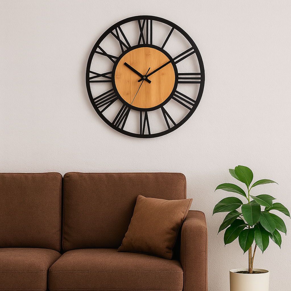 Horloge Murale Scandinave en Bois