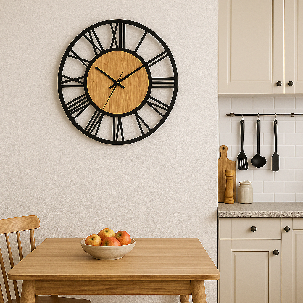 Horloge Murale Scandinave en Bois