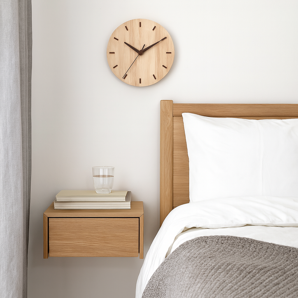 Horloge murale en bois design scandinave
