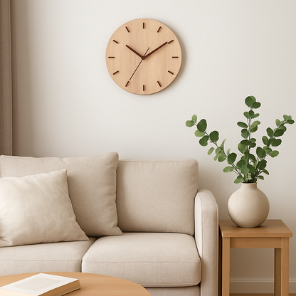 Horloge murale en bois design scandinave
