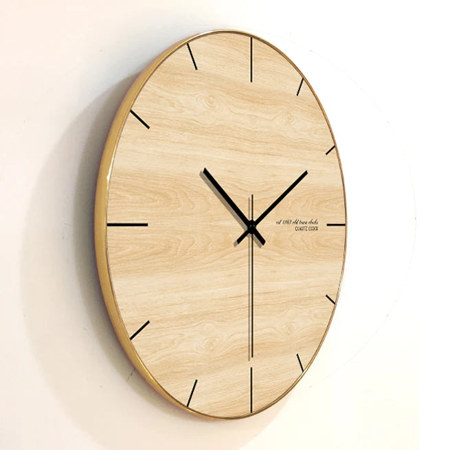 Horloge Murale Bois Naturel et Silencieuse