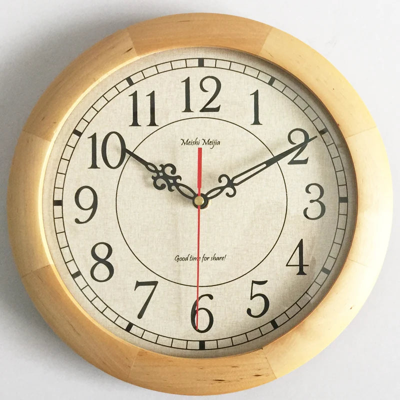 Horloge Murale Japonaise Vintage en Bois – Élégance