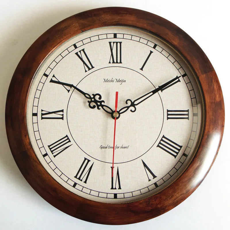 Horloge Murale Japonaise Vintage en Bois – Élégance