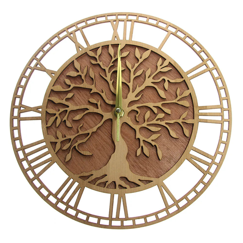 Horloge Murale Motif Arbre en Bois – Élégance Naturelle